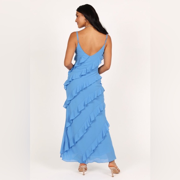 Petal & Pup CIAO RUFFLES MAXI DRESS - BLUE - Picture 2 of 6